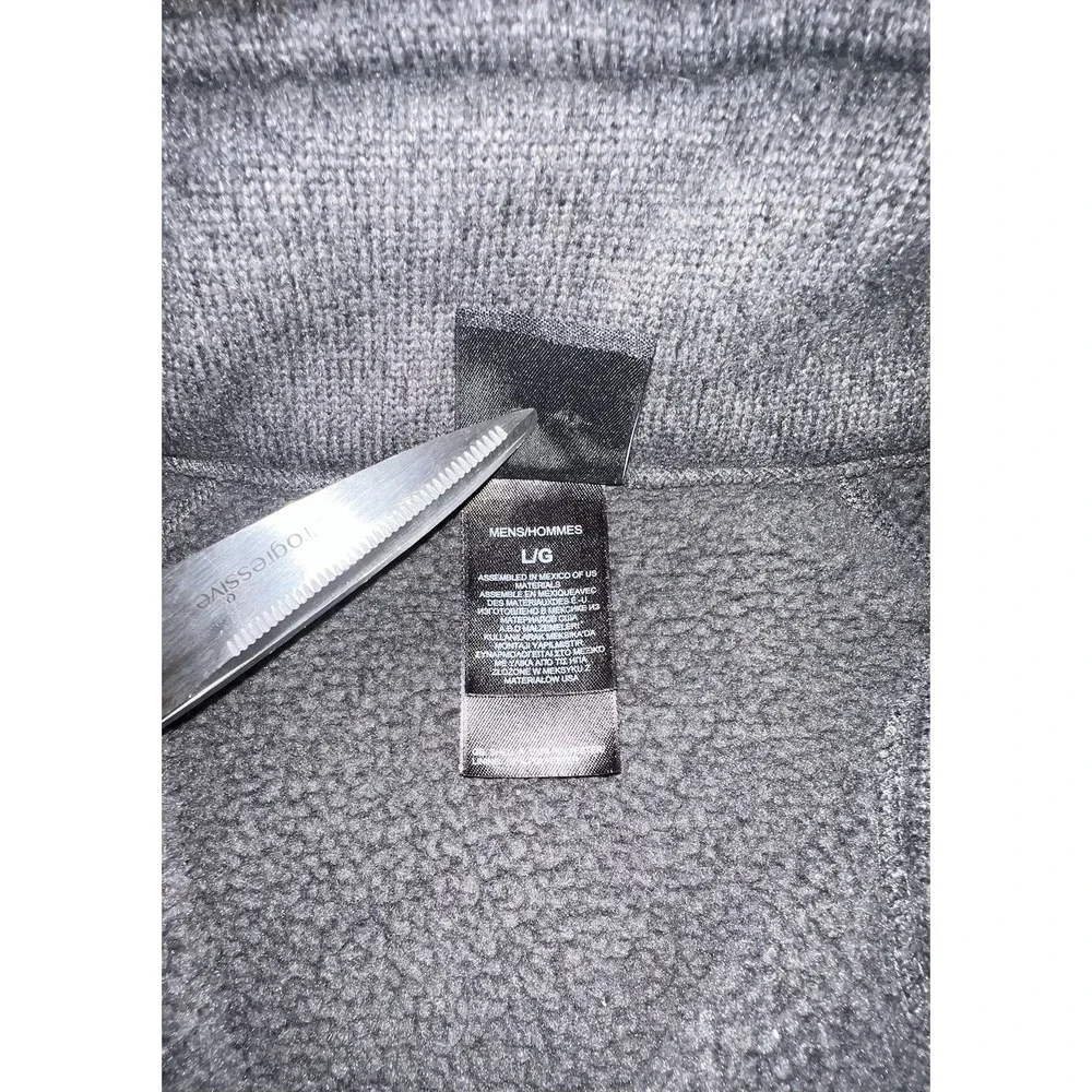 The North face Sweater Gray Jacket Mens large Sweatshirt 1/4 zip